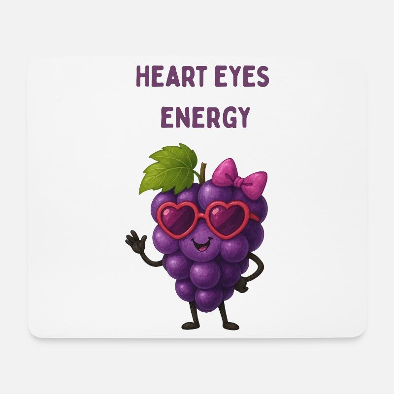 Herzaugen Trauben energie - Mousepad (Querformat) - Weiß