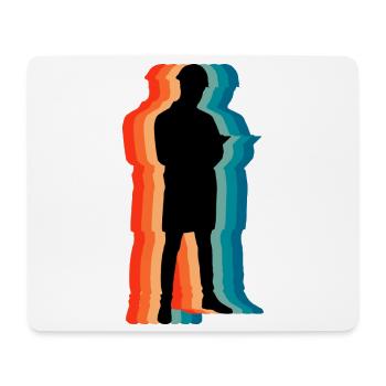 Civil Engineer Retro Silhouette Professional Art - Mouse Pad (horizontal) - white - Front