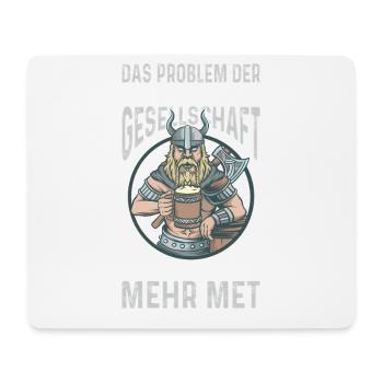 Tenues vikings Valhalla Mythologie nordique - Tapis de souris (format paysage) - blanc - Devant