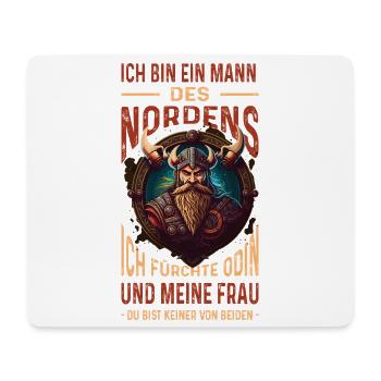 Ich Bin Ein Mann Des Nordens Wikinger - Mousepad (Querformat) - Weiß - Vorne