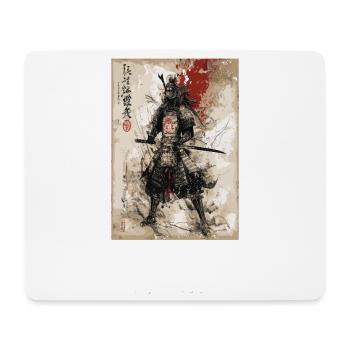 Samurai warriors in traditional armor - Mouse Pad (horizontal) - white - Front