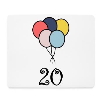 20. 20th ANNIVERSARY. 20 YEARS ANNIVERSARY. 20 YEARS. - Mouse Pad (horizontal) - white - Front