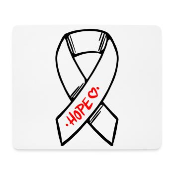 Espoir du cancer en boucle - Tapis de souris (format paysage) - blanc - Devant