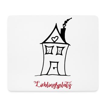 HERZensHÄUSCHEN - Das Original by heavenlygoods - Mouse Pad (horizontal) - white - Front
