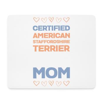 Zertifizierte American Staffordshire Terrier Mama - Mousepad (Querformat) - Weiß - Vorne