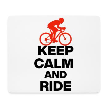 KEEP CALM AND RIDE! REENNRAD & PETON GESCHENK blak - Mousepad (Querformat) - Weiß - Vorne