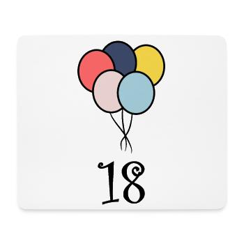 18. 18 JAHRE ALT. 18-JÄHRIGES JUBILÄUM. 18. GEBURTSTAG. - Mousepad (Querformat) - Weiß - Vorne