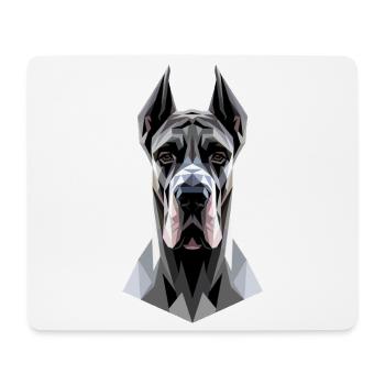 Deutsche Dogge Hatzrüde Saupacker Große Doggen - Mousepad (Querformat) - Weiß - Vorne