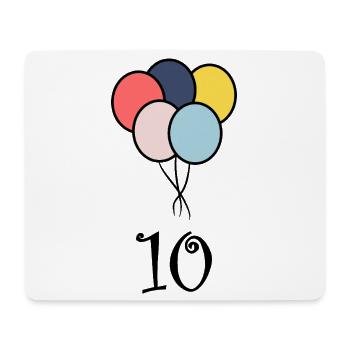 10. 10 YEARS. 10th ANNIVERSARY. 10 YEAR ANNIVERSARY. - Mouse Pad (horizontal) - white - Front