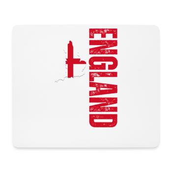 Fabriqué en Angleterre, né en Angleterre - Tapis de souris (format paysage) - blanc - Devant