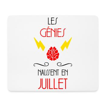 Les Génies Naissent en Juillet Design Humour - Tapis de souris (format paysage) - blanc - Devant