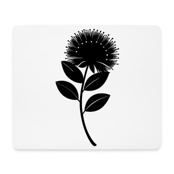 Fleur de Pohutukawa - Tapis de souris (format paysage) - blanc - Devant