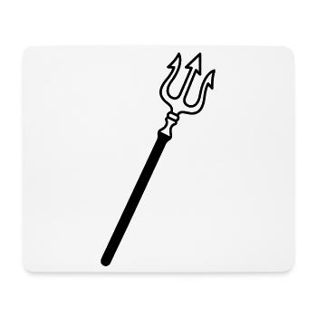 Dreizack - Mousepad (Querformat) - Weiß - Vorne