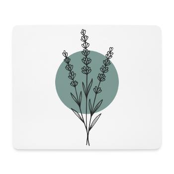 Lavendel – Florales Naturmotiv - Mousepad (Querformat) - Weiß - Vorne
