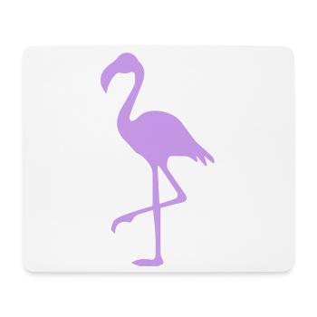 Flamant - Tapis de souris (format paysage) - blanc - Devant