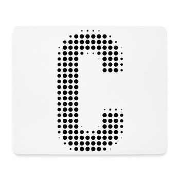 Buchstabe C – Punktmuster Initial Design - Mousepad (Querformat) - Weiß - Vorne
