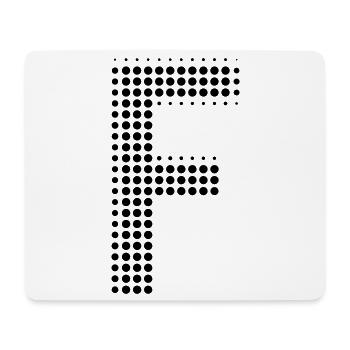 Buchstabe F – Punktmuster Initial Design - Mousepad (Querformat) - Weiß - Vorne