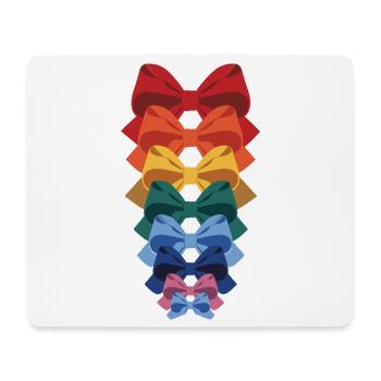 Bunte Schleifen Regenbogen Vielfalt - Mousepad (Querformat) - Weiß - Vorne