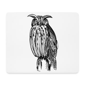 Eule – Illustration - Mousepad (Querformat) - Weiß - Vorne