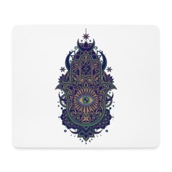 Spiritualität Heilige Geometrie Lotusblume Zen - Mousepad (Querformat) - Weiß - Vorne