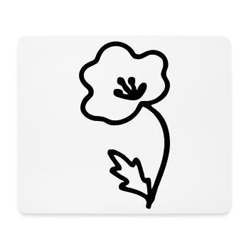 Blume - Mousepad (Querformat) - Weiß - Vorne