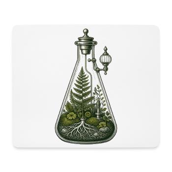 Botanical Beaker Terrarium Science Illustration - Mouse Pad (horizontal) - white - Front