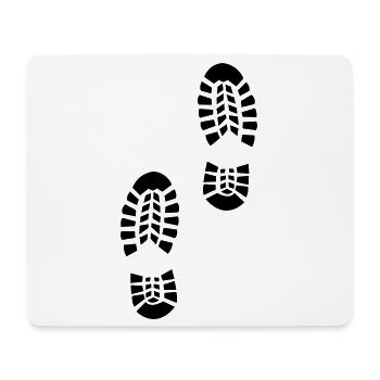 Fußabdruck Schuhe - Mousepad (Querformat) - Weiß - Vorne