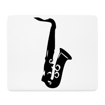 Saxophone Music Gift Musician - Mouse Pad (horizontal) - white - Front