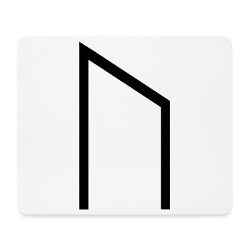 Uruz Rune Black – Viking Futhark Norse - Tapis de souris (format paysage) - blanc - Devant