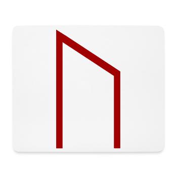 Uruz Rune Red – Viking Futhark Norse - Mouse Pad (horizontal) - white - Front
