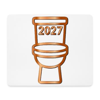 Toilettenjahr 2027 - Mousepad (Querformat) - Weiß - Vorne