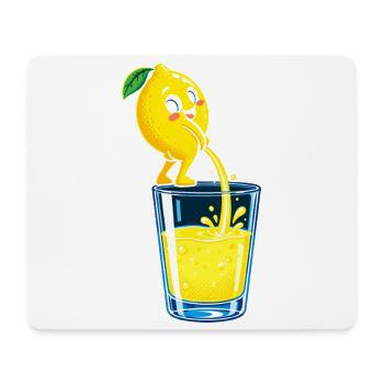 Zitronenheld Spritziges Glasbild - Mousepad (Querformat) - Weiß - Vorne