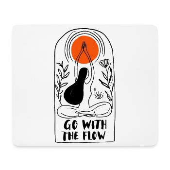 Go with the flow - Mousepad (Querformat) - Weiß - Vorne