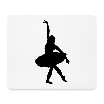 Ballerina Silhouette / Prima Ballet Dancer - Mouse Pad (horizontal) - white - Front