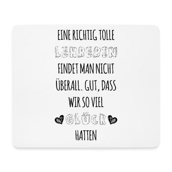 Eine richtig tolle Lehrerin Geschenk Schule - Mousepad (Querformat) - Weiß - Vorne