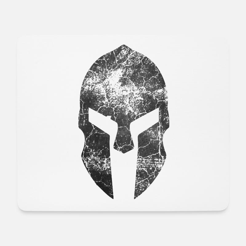 Sparta Helm - Molon Labe - Mousepad (Querformat) - Weiß