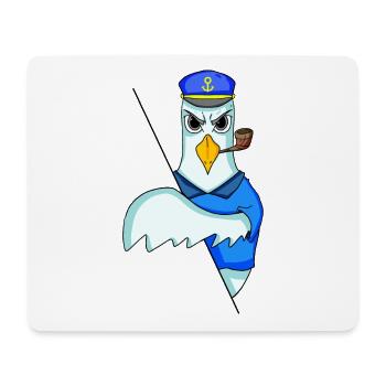 Möwe Kapitän - Mousepad (Querformat) - Weiß - Vorne