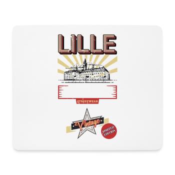 Lille Frankreich Stadt Skyline Vintage Retro - Mousepad (Querformat) - Weiß - Vorne