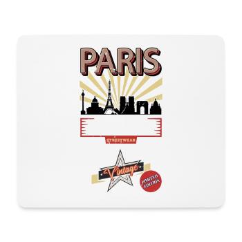 Paris France City Skyline Vintage Rétro - Tapis de souris (format paysage) - blanc - Devant