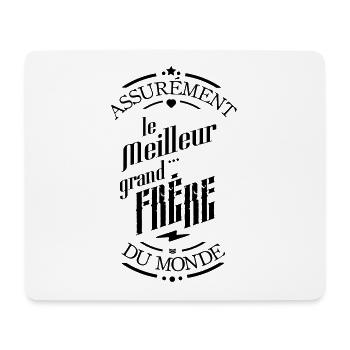 Assurément le meilleur grand frère du monde - Tapis de souris (format paysage) - blanc - Devant