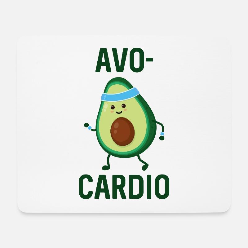 Avocardio - Mousepad (Querformat) - Weiß