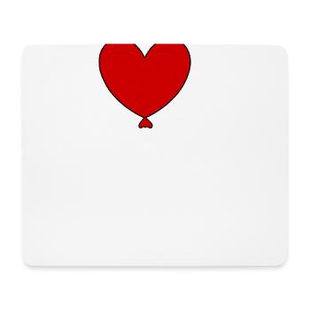 Rotes Herz - Mousepad (Querformat) - Weiß - Vorne
