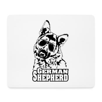 GERMAN SHEPHERD cool sunglasses dogs dog - Mouse Pad (horizontal) - white - Front