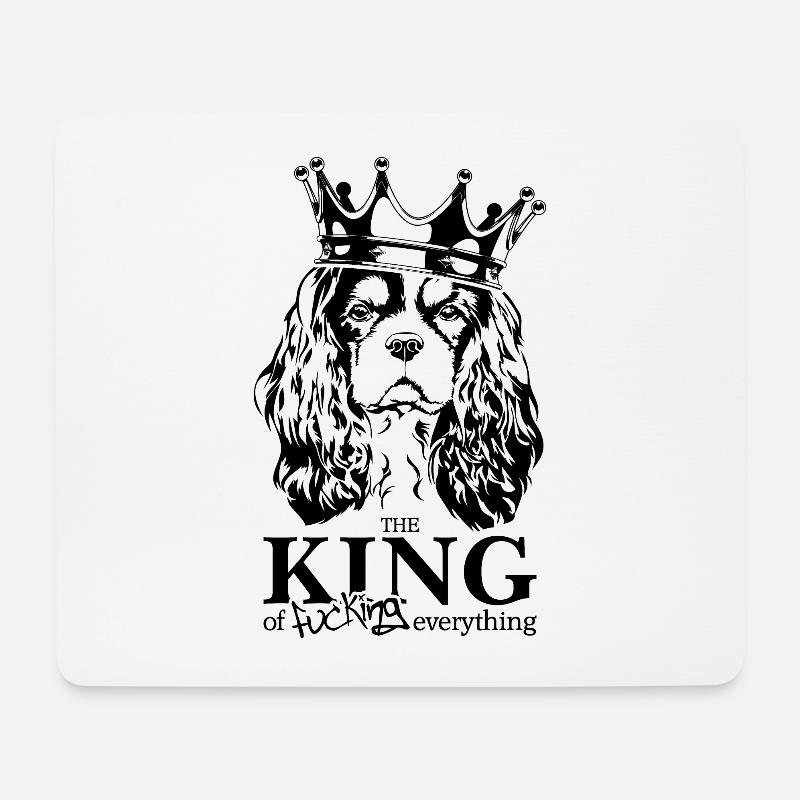 CAVALIER KING CHARLES SPANIEL King Dogs Wilsigns - Mouse Pad (horizontal) - white