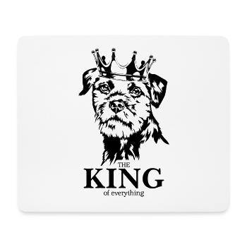 Border Terrier Roi de tout Chiens Wilsigns - Tapis de souris (format paysage) - blanc - Devant