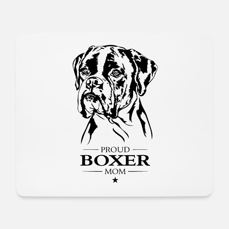 Boxer Mom Hund Hunde Hundesport Wilsigns - Mousepad (Querformat) - Weiß