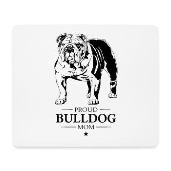 Maman bouledogue anglais bouledogue chiens Wilsigns - Tapis de souris (format paysage) - blanc - Devant