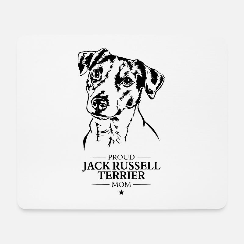 Jack Russell Terrier Mom Hunde Hund Wilsigns - Mousepad (Querformat) - Weiß