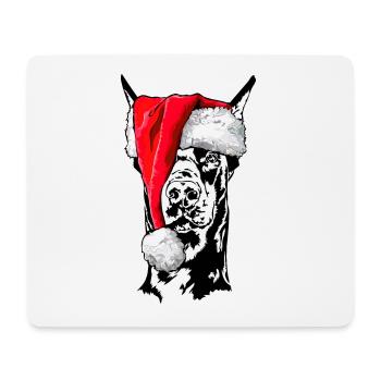 Santa Dobermann Weihnachten Hunde Wilsigns - Mousepad (Querformat) - Weiß - Vorne