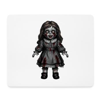 Gruselige Horror Puppe Halloween Geschenk  - Mousepad (Querformat) - Weiß - Vorne